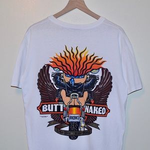 Vintage Single Stitch “Butt Naked” T-Shirt (Harley Davidson T-Shirt - Large)